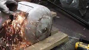 how to cut open a propane tank without