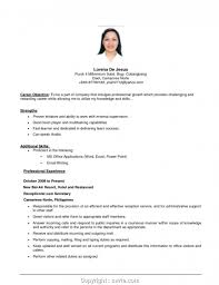 Simple Objectives In Applying A Job Applicant Resume Sample