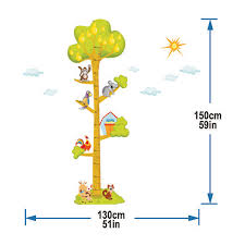 Shop Animals On The Tree Growth Chart Wall Decal Medium 50 X
