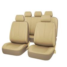 4 9pcs Leather Car Seat Covers For