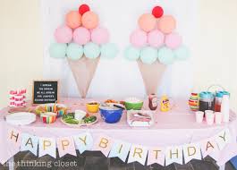 ice cream themed birthday party diy