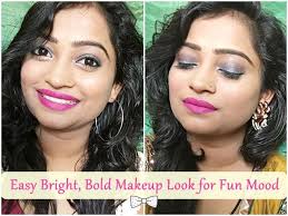 easy bright bold makeup look for fun mood