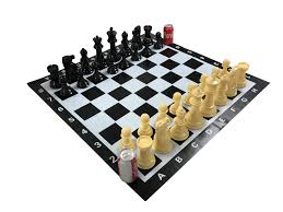 garden chess set vinyl board indoor