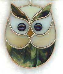 Stained Glass Owl Suncatcher Owl11