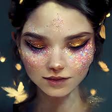 beautiful glittering fairy makeup