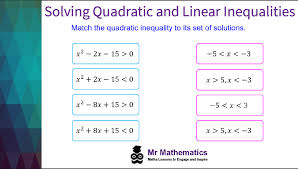 solving quadratic and linear