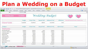 Wedding Budget Excel Spreadsheet Simple Calculator Templates