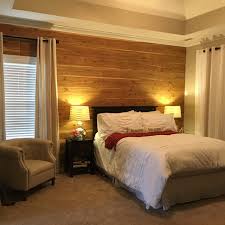Cedar Plank Wall Rustic Bedroom