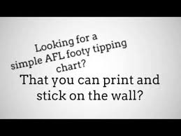 Afl Footy Tipping 2015 In Microsoft Word And Excel Youtube