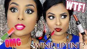 wine liptint ombre lipstick trying