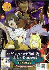 Sentai filmworks has licensed the anime for digital and home video release in north america with an english dub released in march 2017. Amazon Com Is It Wrong To Try To Pick Up Girls In A Dungeon Season 2 English Audio Complete Anime Tv Series Dvd Box Set 12 Episodes Special Movies Tv