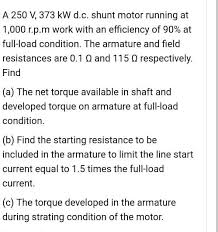 373 kw d c shunt motor running