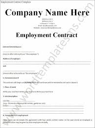 Employment Contract Template Emmamcintyrephotography Com
