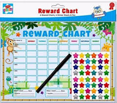 6x Childrens Jungle Behaviour Reward Chart Star Stickers