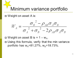 The optimal portfolio may have more risk than the minimal variance portfolio. Finc4101 Investment Analysis Ppt Download