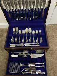 All american silverware manufacturers, over 300 new patterns available. Vintage Rosepoint By Wallace Sterling Silver 90 Piece Silverware Set W Box Ebay