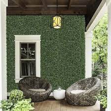 Runesay 20 In Composite Garden Fence Artificial Hedge Boxwood Panels Plant Faux Greenery Panels Uv Protected Pack Of 6 Pieces