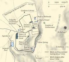 garden of gethsemane map map of