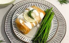 salmon in phyllo with dill sauce most