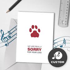Pet Loss Musical Sympathy Card 5x7 Inch Bigdawgs Greetings