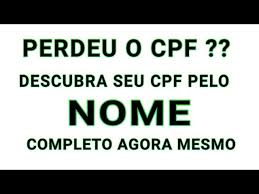 consultar cpf pelo nome como