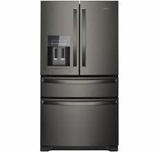 Capacity, freezer located ice dispenser, led lighting, fingerprint. Wrx735sdhv Whirlpool 36 25 Cu Ft French Door Refrigerator With Accu Chill And Everydrop Filtration Black