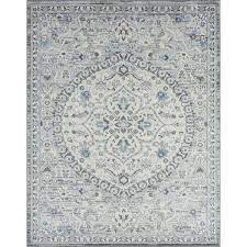 tayse rugs tuscany medallion gray 9 ft