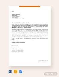 retirement resignation letter template