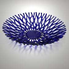 Cobalt Blue Glass Art C Bowl Fused