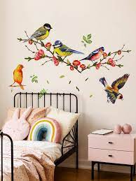 Bird Pattern Wall Sticker Shein Asia
