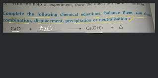 Chemical Equations Balance