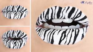 easy zebra print shimmer lipstick