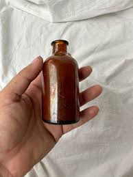 Vintage Amber Glass Bottlevintage Owens