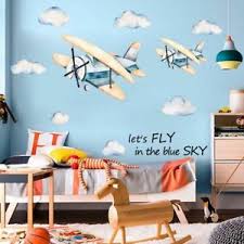 wall stickers fly sky cartoon airplane