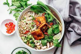 vegetarian pho soup vietnamese noodle