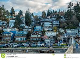 Dash Point Waterfront Homes 3 Stock Photo Image Of
