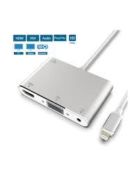 Buy Lightning To Hdmi Adapter Converter Cable Mini Lightning Digital Av Adapter To Vga For Iphone Tv Converter Data Ca
