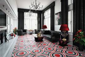 what color rug goes with black furniture