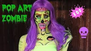 pop art zombie halloween makeup