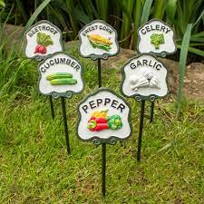 Six Vegetable Plant Markers Forge