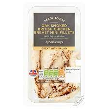 A customizable weekly meal plan with over 120g protein/day, complete with recipes and a grocery list. Sainsbury S Oak Smoked Chargrilled British Chicken Breast Mini Fillets 120g Sainsbury S