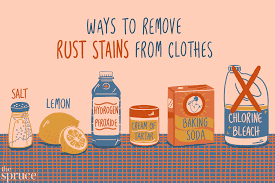 how to remove rust stains from clothes