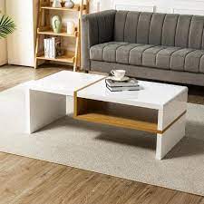 Anbazar Modern Wood Coffee Table With