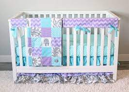 Purple And Turquoise Crib Bedding