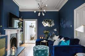 9 ways to use navy blue in a living room