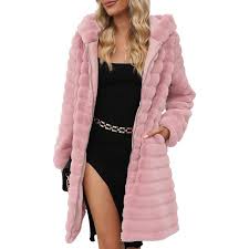 Bellivera Women Faux Fur Coat Long