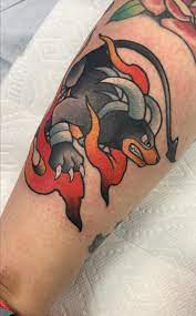 Finally got the Houndoom tattoo I've always wanted! Done by Pete at TCB  Tattoos, Toronto : r/pokemontattoos