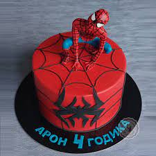 Тортюф — Детский торт Человек паук на паутине