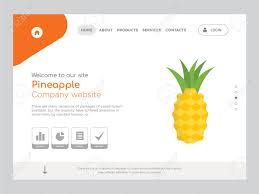 Quality One Page Pineapple Website Template Vector Eps Modern