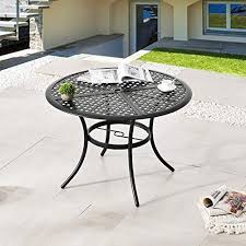 Round Outdoor Dining Table Set